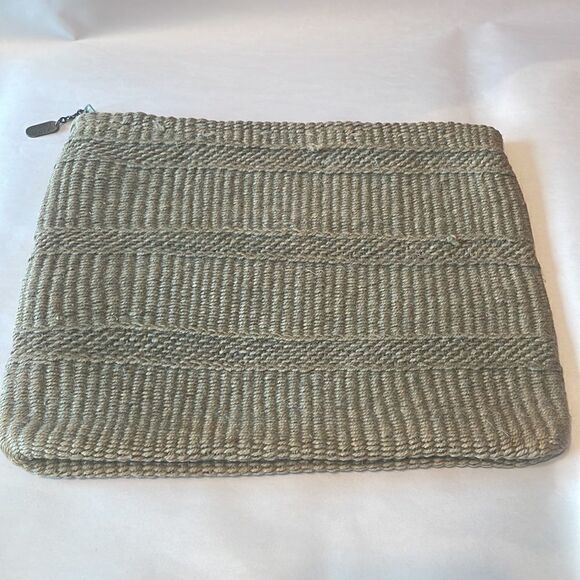 Little Nugget boho woven jute zip summer clutch / travel pouch - Picture 2 of 11